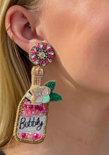 Load image into Gallery viewer, Pink Champagne Beaded Earrings
